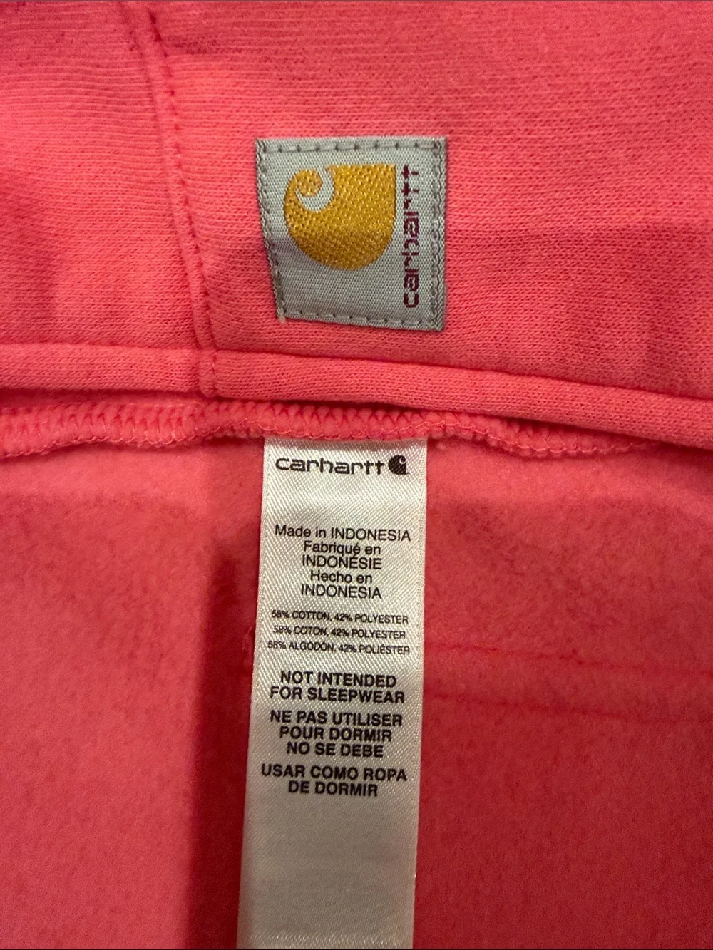 Carhartt 6M Pink Hooded Baby One-Piece Coverall